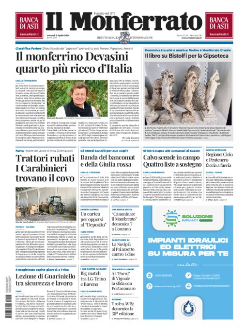 Il Monferrato - Edizione 26 del 05/04/2024